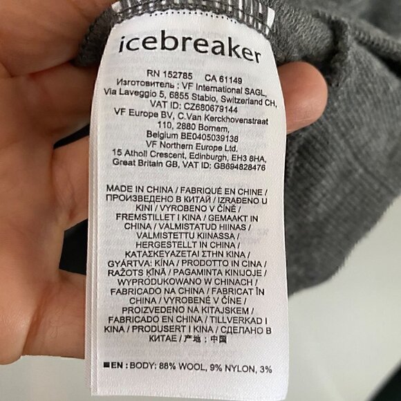 Icebreaker Mens Shifter Wool Blend Hoodie Sweater Small Gritstone Heather Gray - Picture 3 of 12